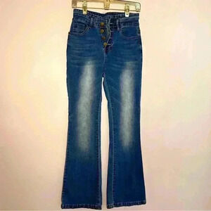 Woman’s Bell Bottom Jeans Size S, Button Up High Waist NWOT